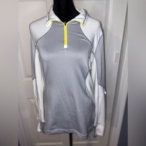 Mondetta Gray and White Pullover with Yellow Trim